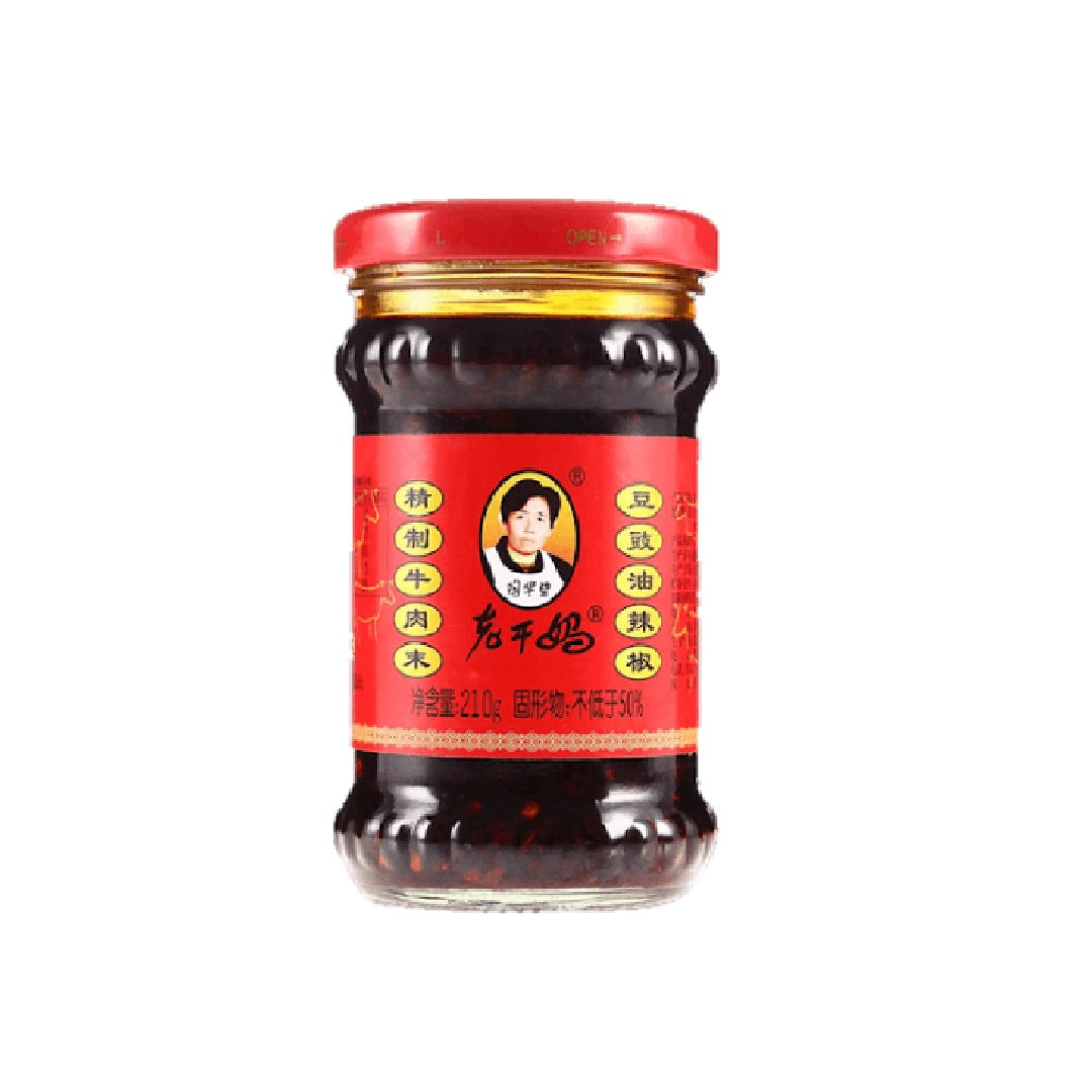 老干妈LǎoGànMā Minced Beef with Black Bean Chili Oil 210 G