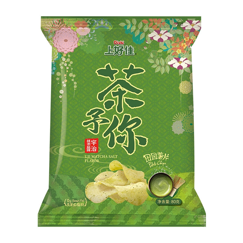 Oishi Potat Chip Matcha Salt 80G